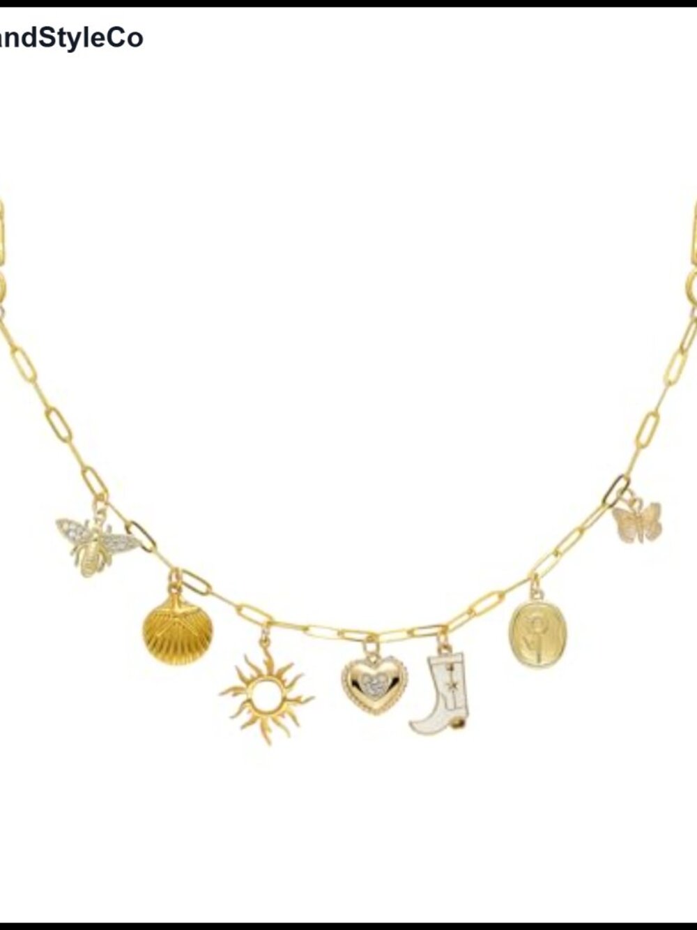 Gold Bag Charm Chain Purse Charm with Alloy Clasps Brass Shell Insect Crystal